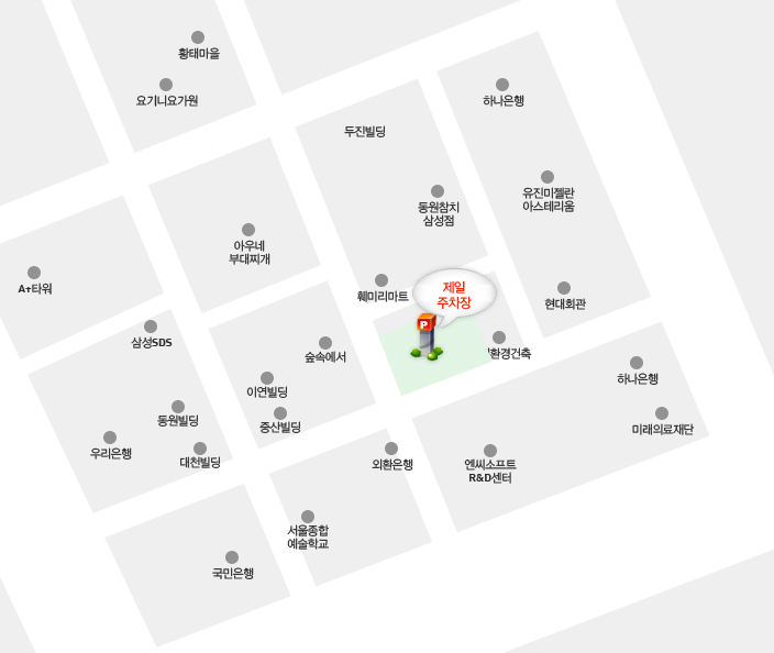 제일주차장 지도(서울시 강남구 삼성동 158-5번지)