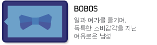 BOBOS : 일과 여가를 즐기며, 독특한 소비감각을 지닌 여유로운 남성
