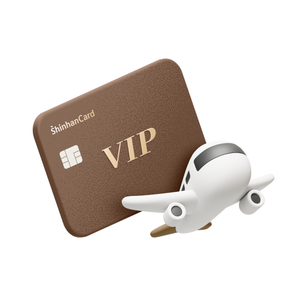 신한카드 VIP 카드 플레이트, 비행기