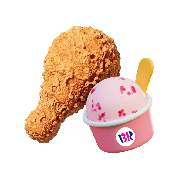 후라이드 치킨, 베스킨 라벤스 아이스크림