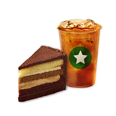 스타벅스 아이스 카페 아메리카노 T + 레이어 가나슈 케이크 모바일 쿠폰 1매 이미지