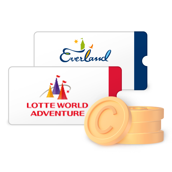 롯데월드/에버랜드 1만원 캐시백 쿠폰 이미지