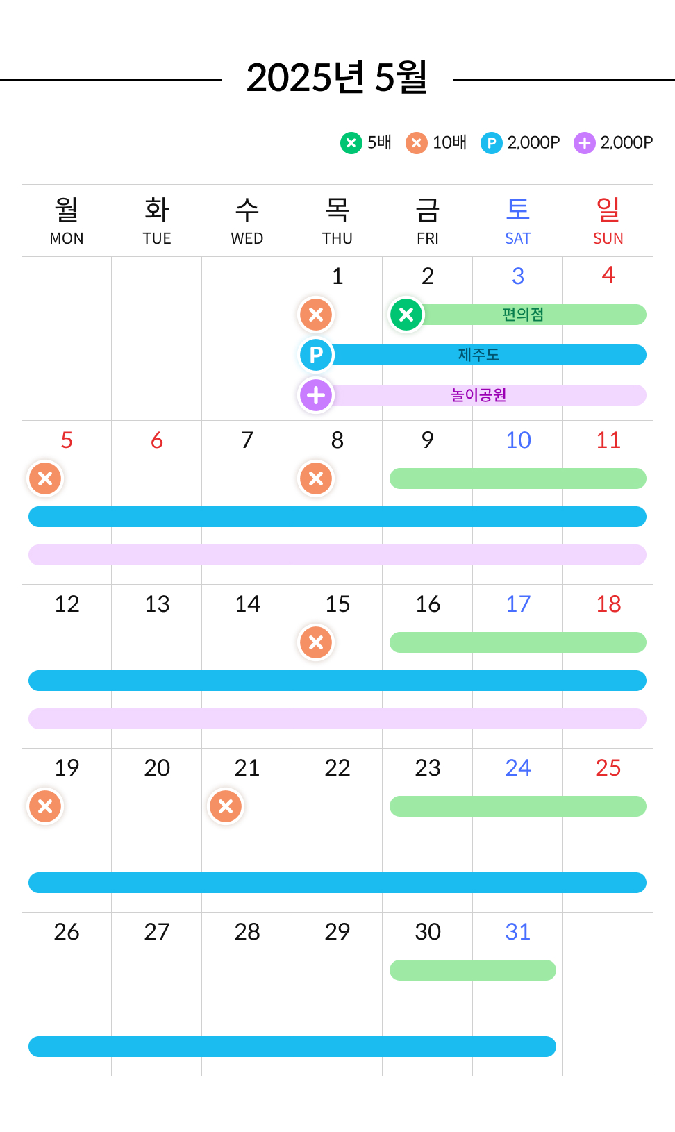 페이팡팡 2025년 5월 달력이미지 모바일 버전