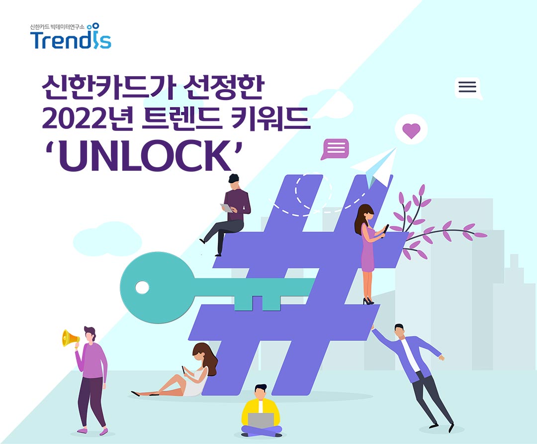 신한카드가 선정한 2022년 트렌드 키워드 ‘UNLOCK’