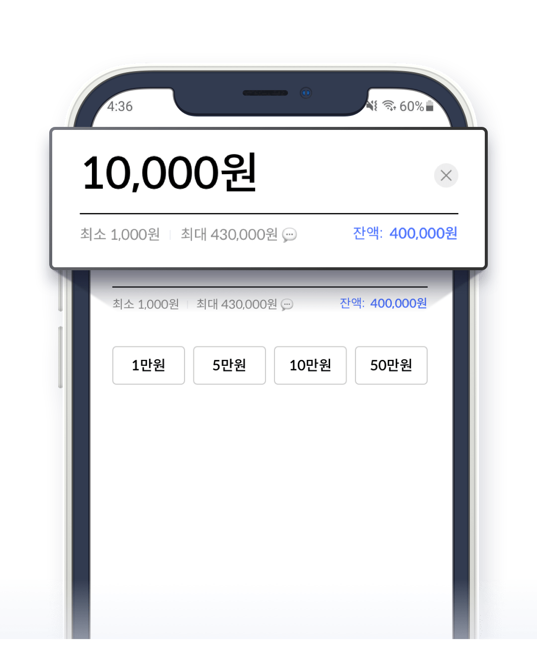 Step2. 충전금액 입력